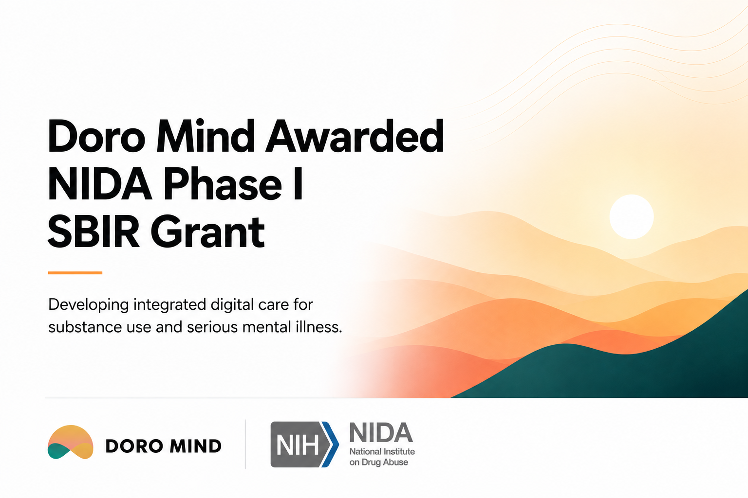 Doro Mind Receives NIH Grant to Address the Intersection of Substance Use and Serious Mental Illness